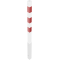 Barrier posts | Steel tube 70 x 70 mm | removable, with Euro profile cylinder lock | hot-dip galvanized and white coated withthree red reflecting stripes | with 2 eyelets